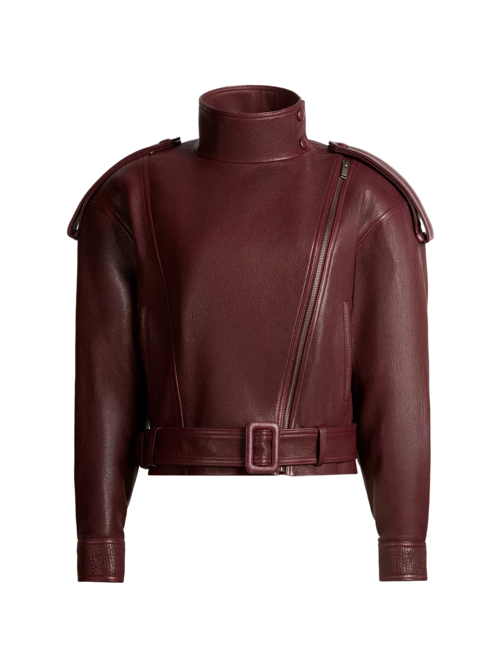 ducie grained leather jacket - Rosso