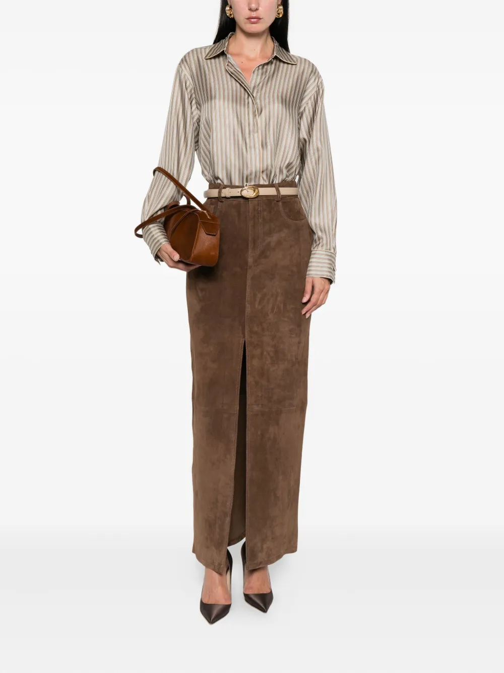 ducie Chicago suede maxi skirt | Straight Skirts | Image 2