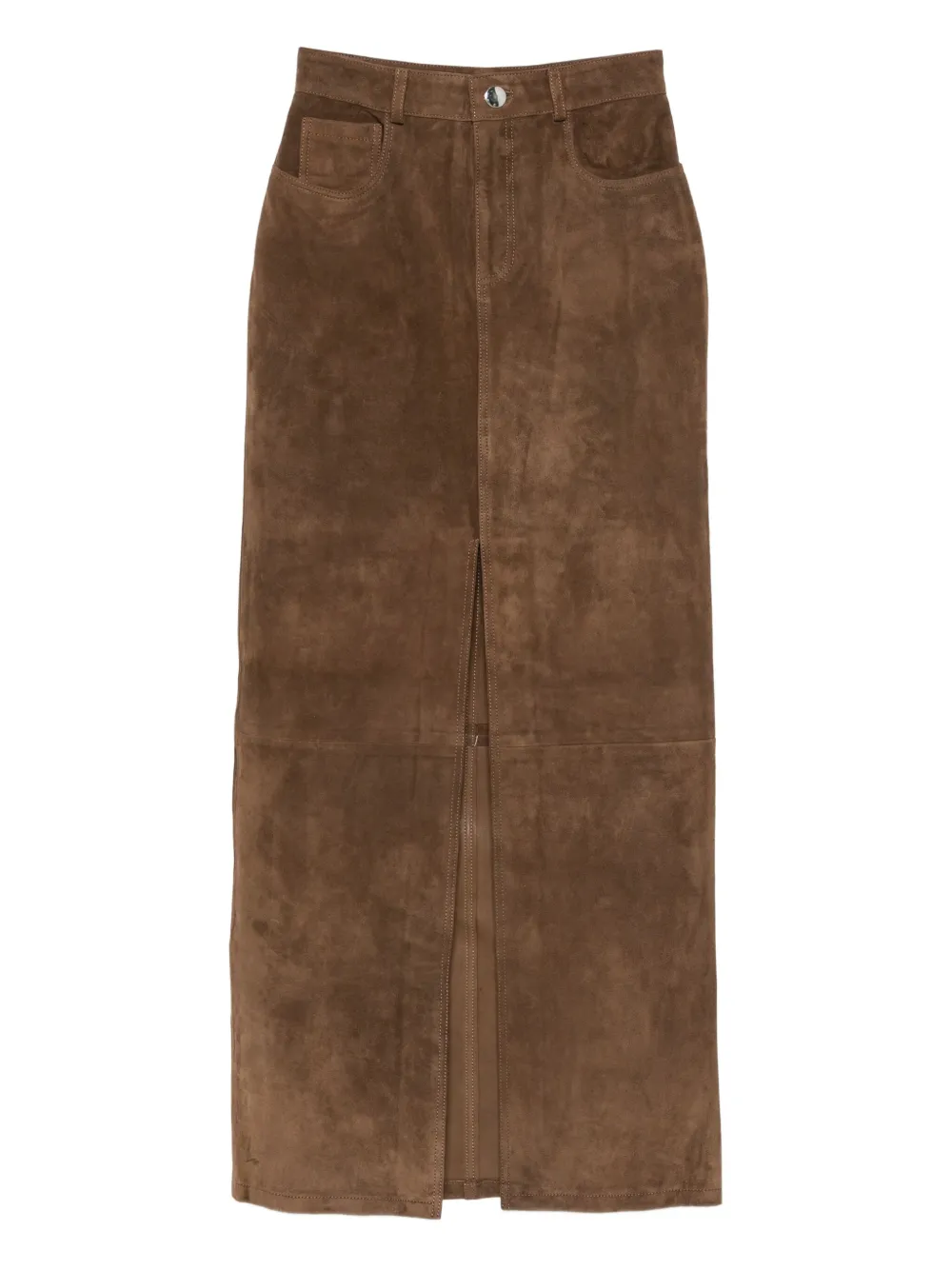 ducie Chicago suede maxi skirt | Brown | Image 1