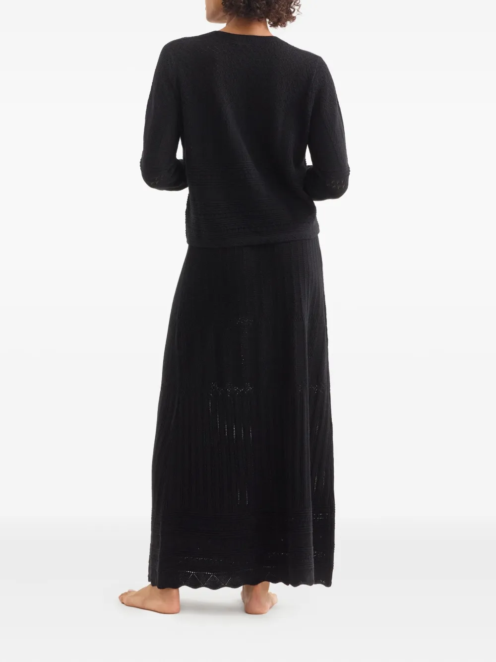 Eres Trio Button Cardigan In Black