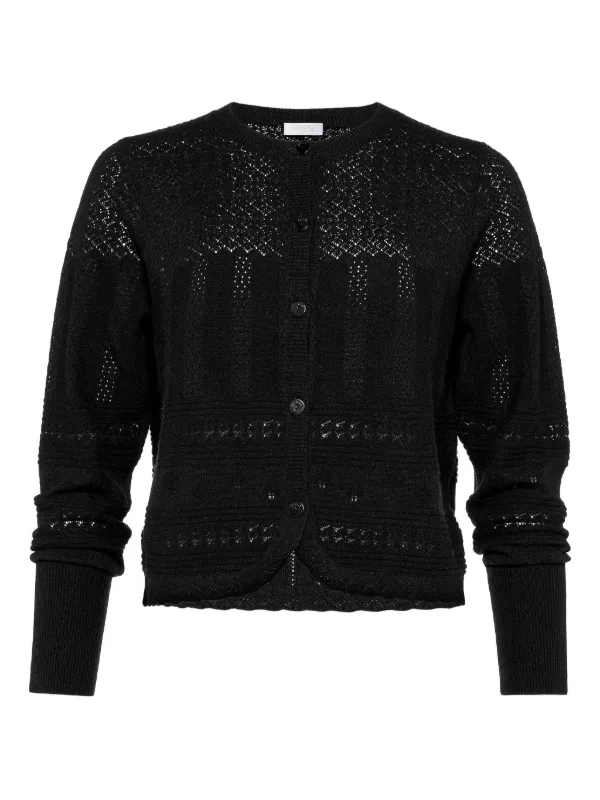 Eres Trio Buttonned Cardigan in Black