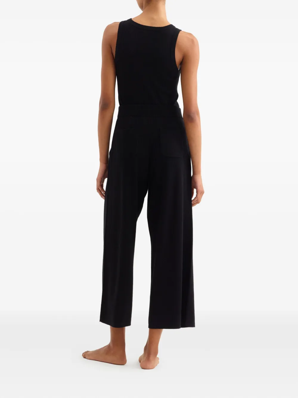Eres Elasticated Pleated Trousers In Black