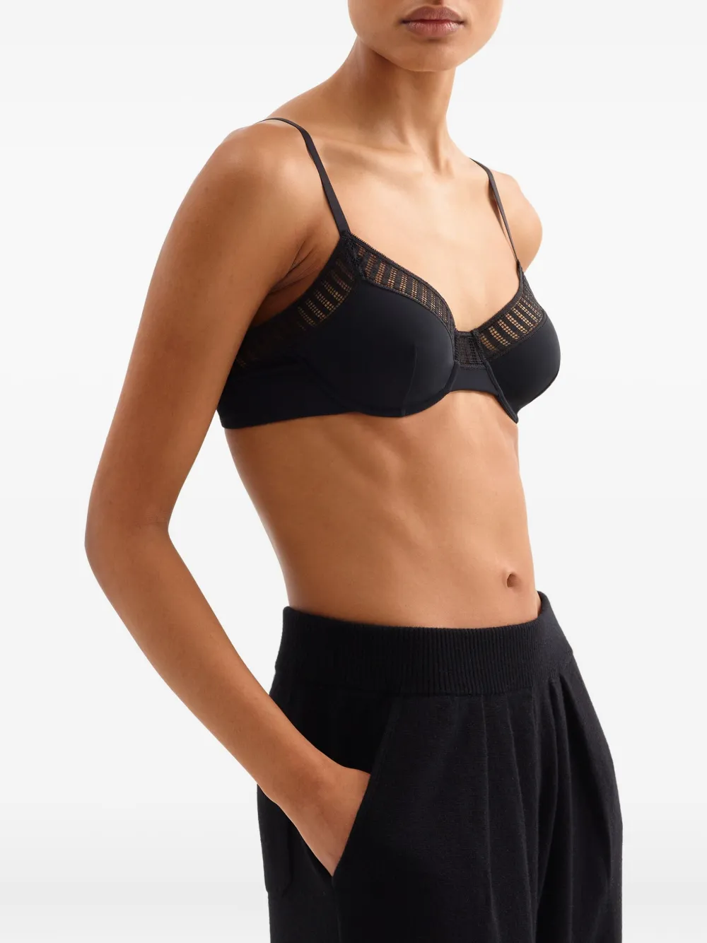 Eres Elasticated Pleated Trousers In Black
