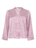ERES Disque geometric-print silk pyjama top - Purple