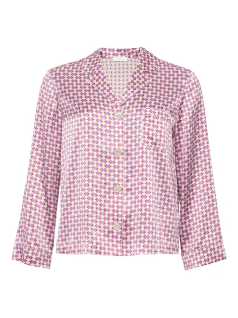 ERES Disque geometric-print silk pyjama top