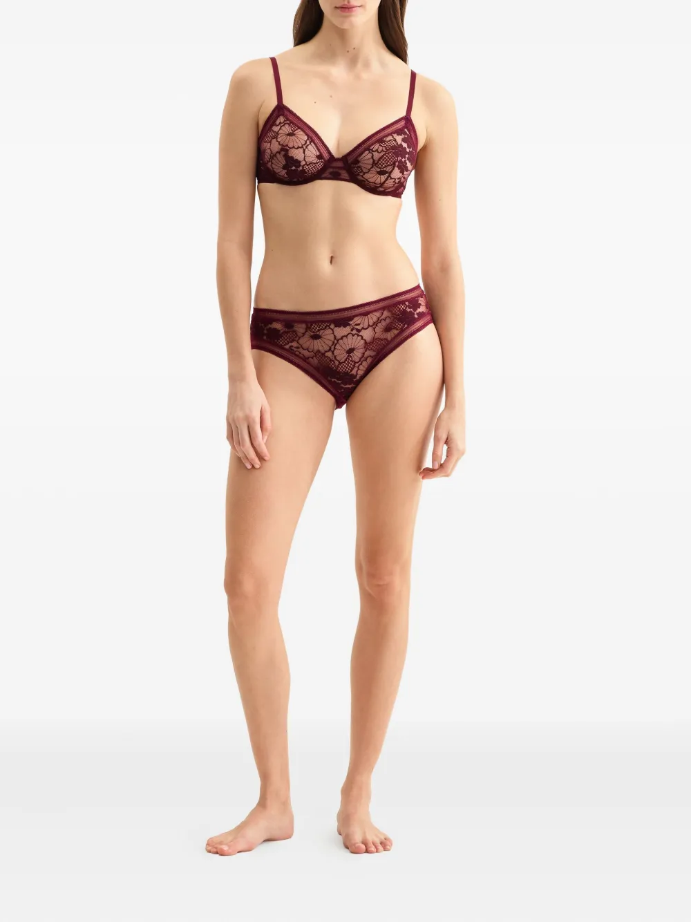 Eres Miellée Floral-lace Briefs In Multi