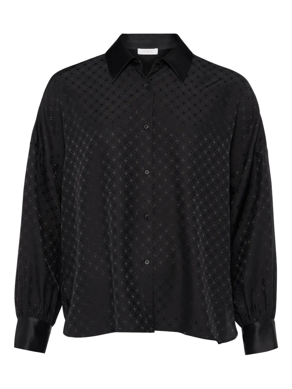Eres Geometric-pattern Shirt In Black