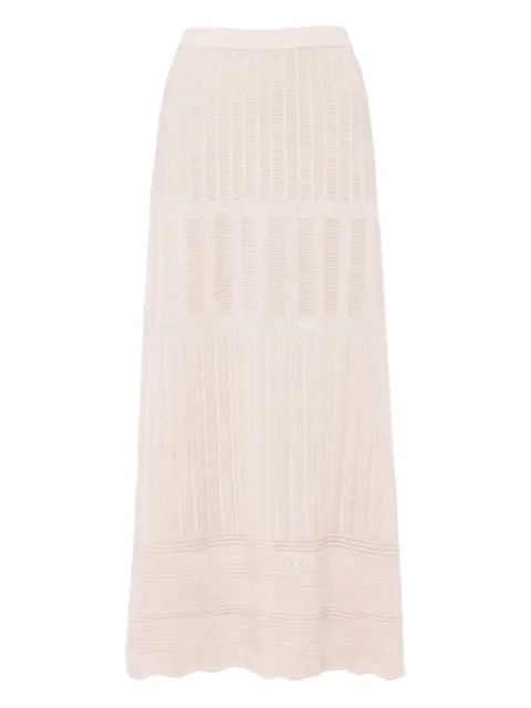 ERES ribbed scalloped midi skirt