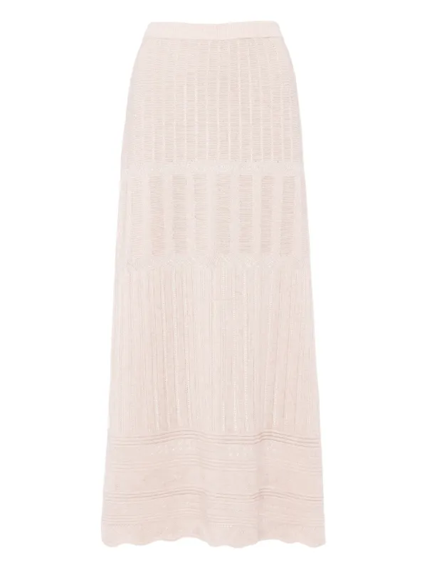 Eres Rythmée Maxi Skirt in Pink