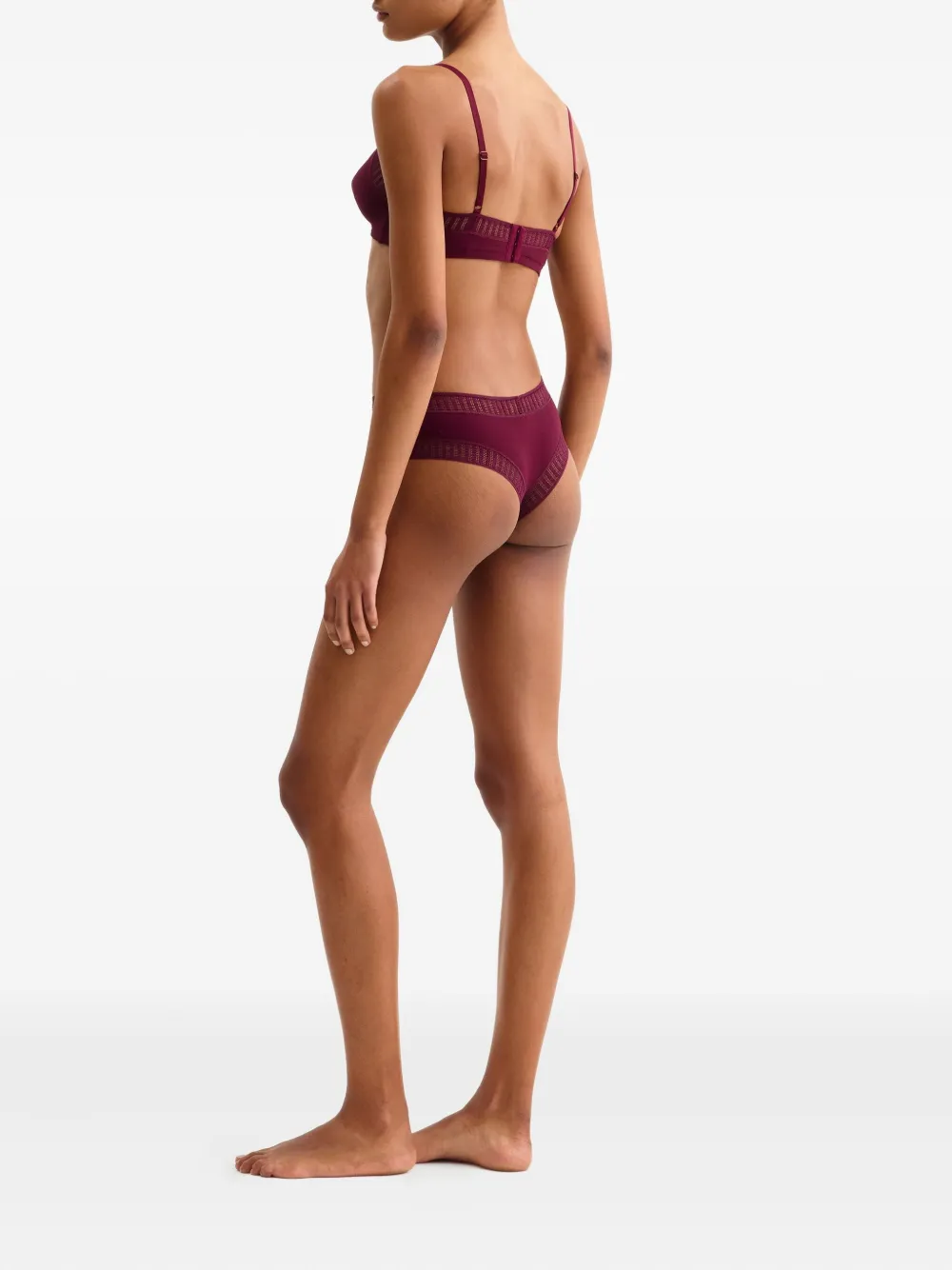 Eres Madeleine Graphic-lace Triangle Bra In Pink