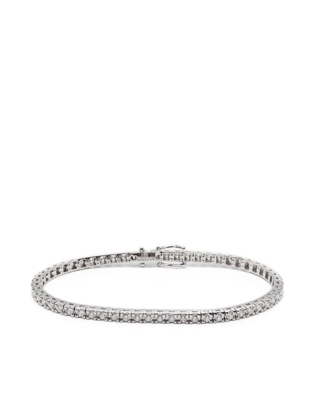 ROSEKEY 18kt white gold diamond tennis bracelet - Argento