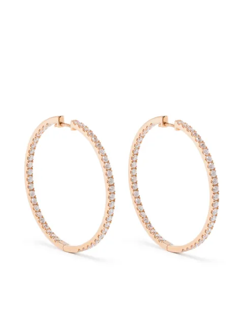 ROSEKEY 18K rose gold diamond earrings