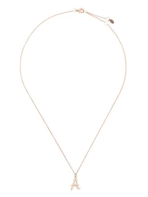 ROSEKEY 18K rose gold diamond necklace