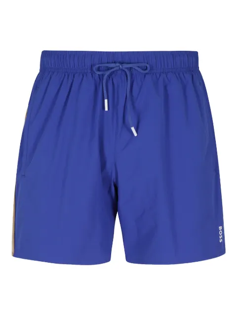 BOSS logo-print swim shorts 