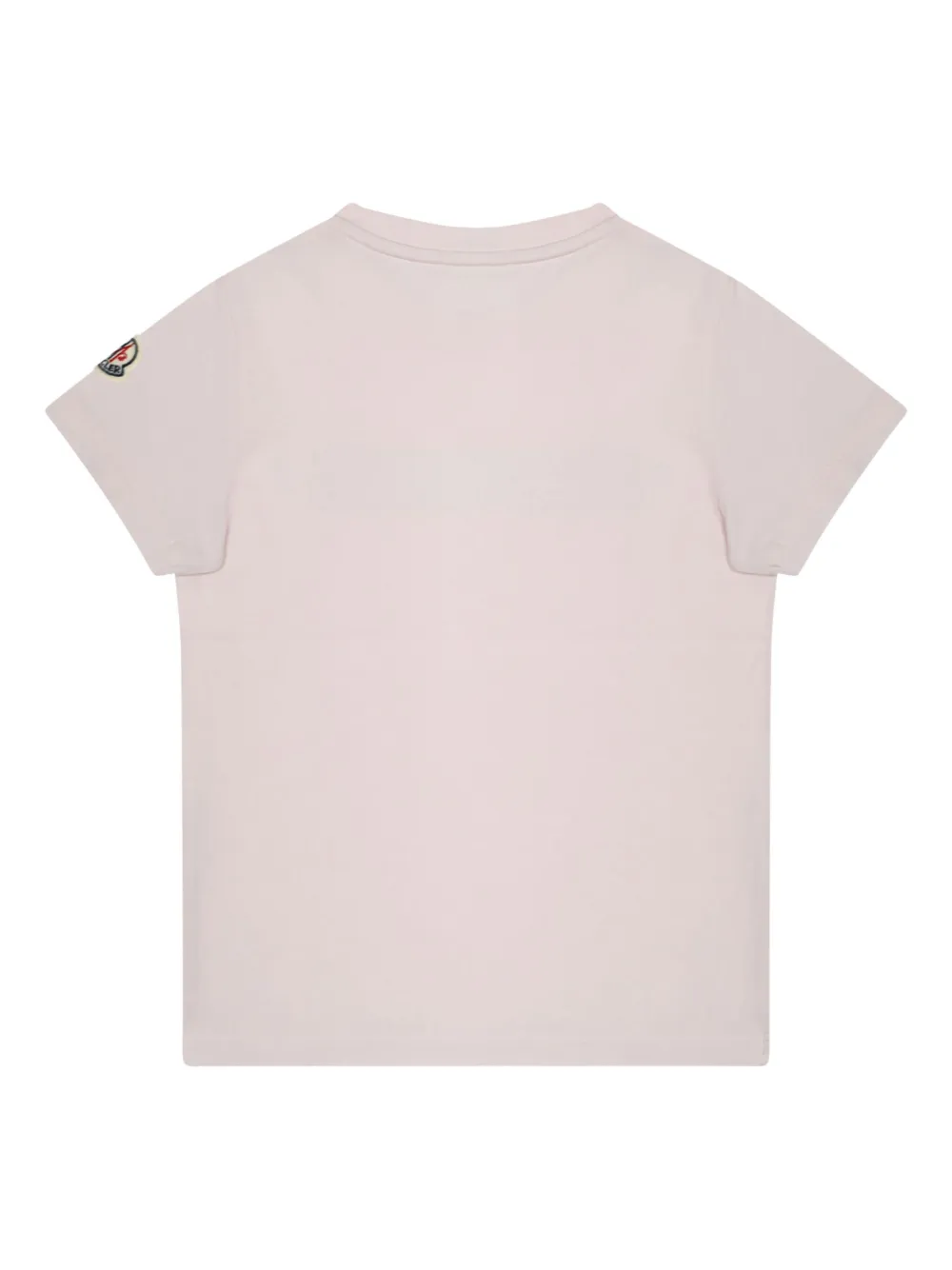 Moncler Enfant T-shirt met geborduurd logo Roze