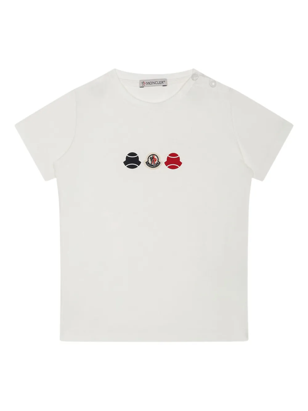 Moncler Enfant T-shirt met logopatch Wit