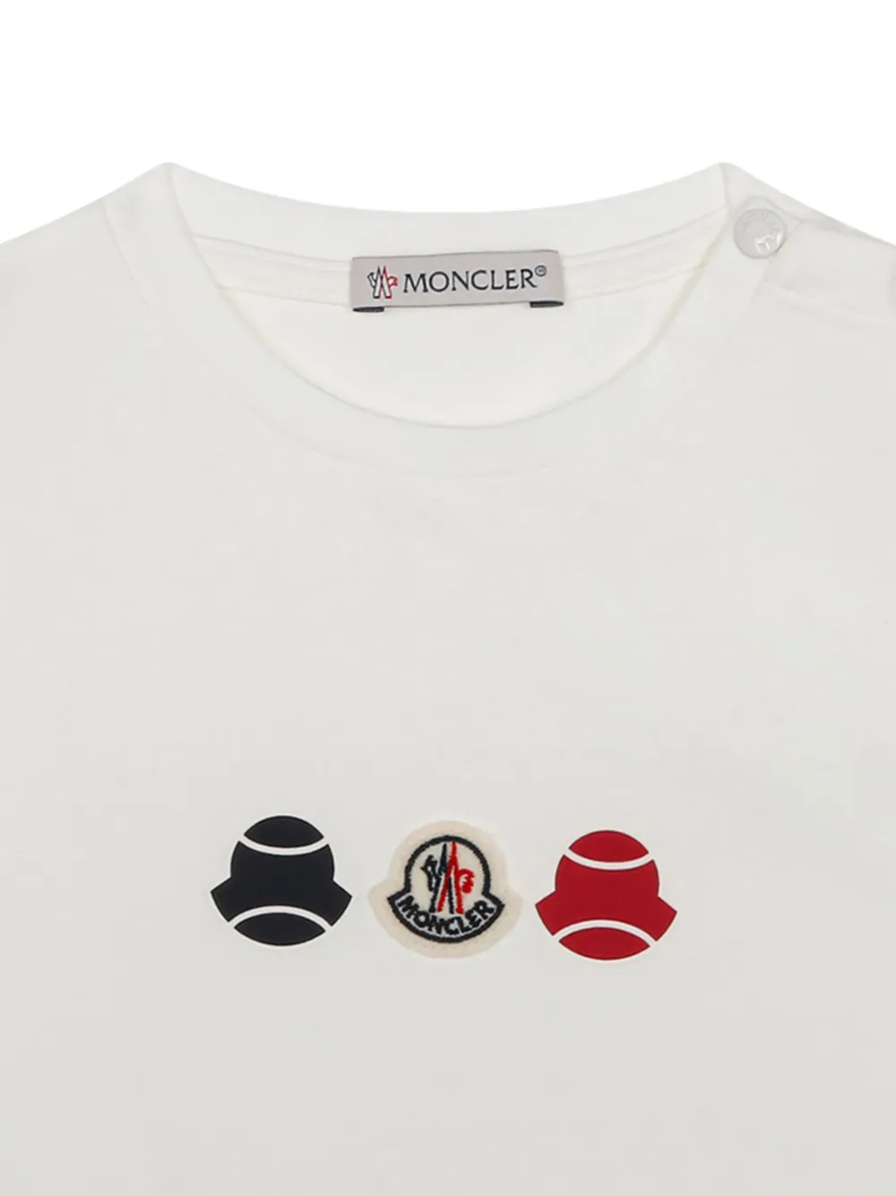 Moncler Enfant T-shirt met logopatch Wit