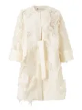 HUI MILANO crew-neck coat - Neutrals