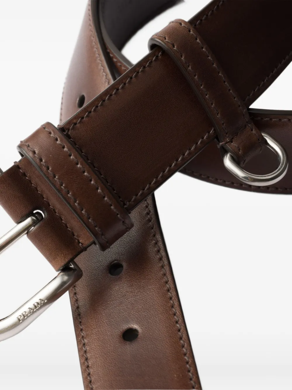Prada leather belt - Bruin