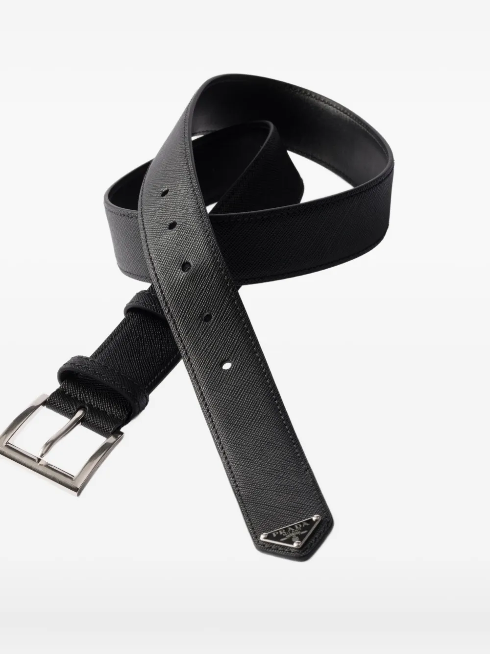 Prada Saffiano leather belt - Zwart