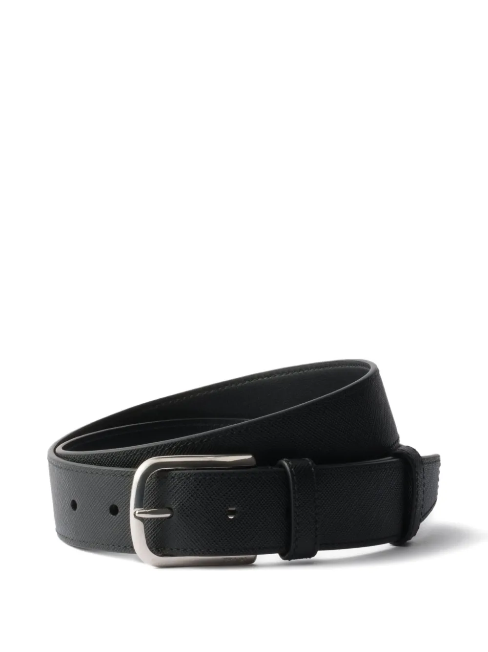 Prada Saffiano leren riem Zwart
