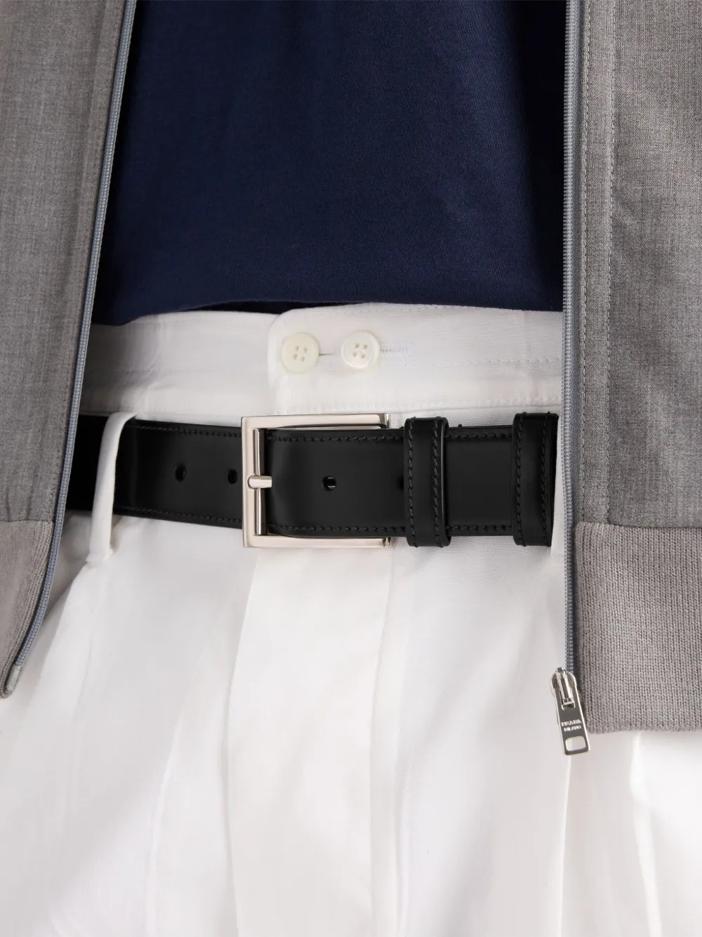 Prada Leren riem Zwart