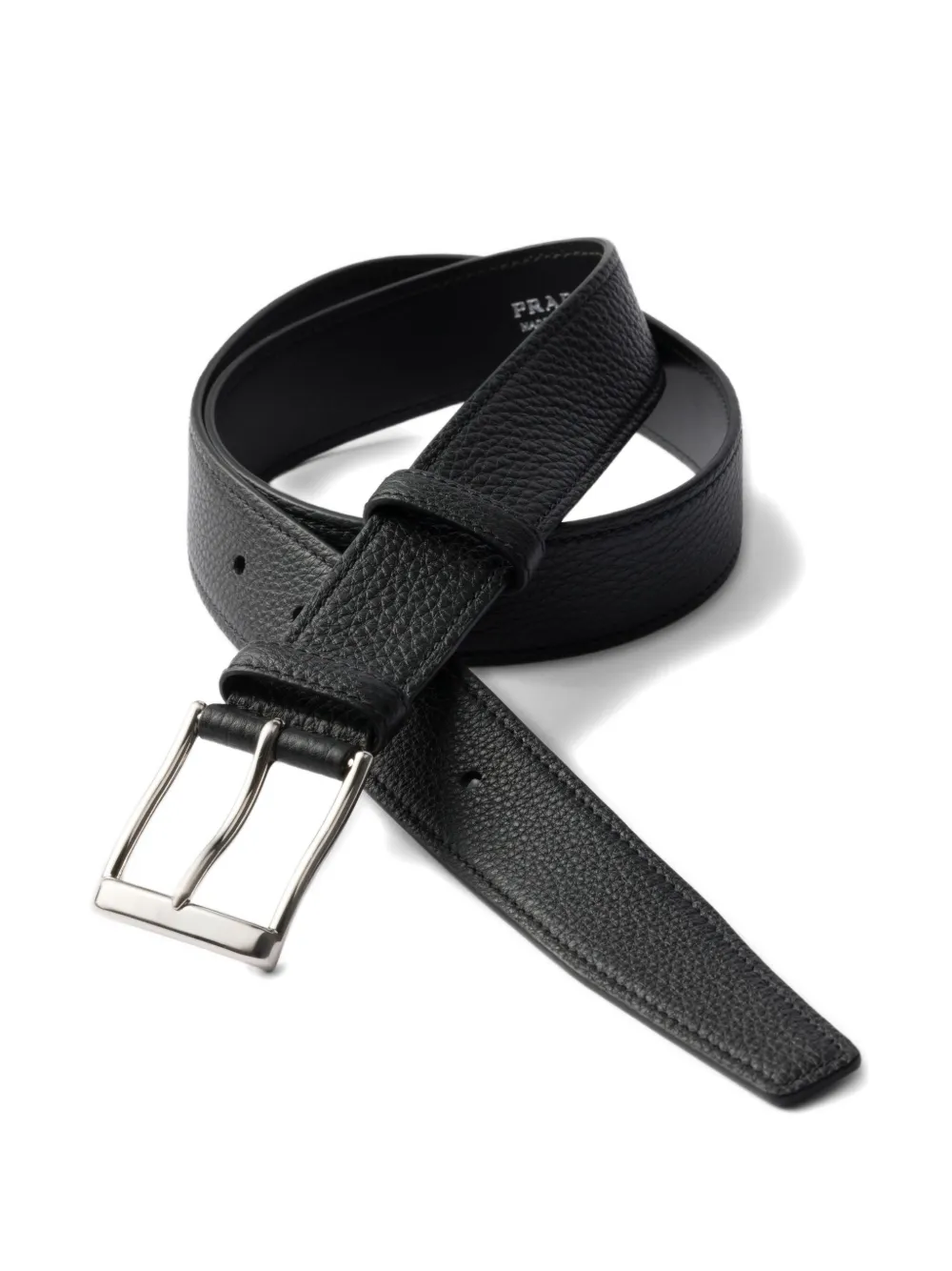 Prada textured-leather belt - Zwart