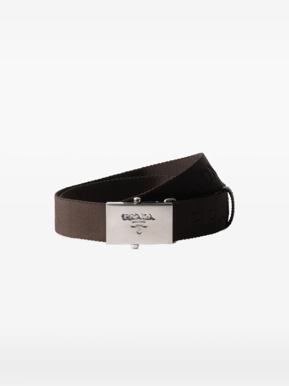 Prada logo-tape belt | Brown | Image 1