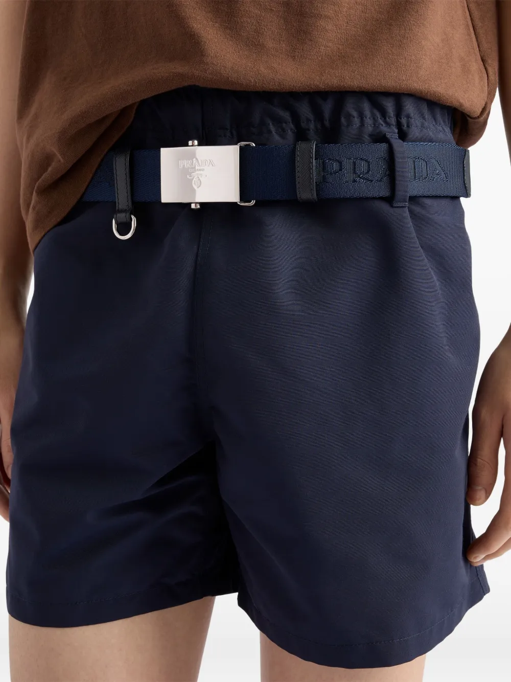 Prada Gespriem met logoband Blauw