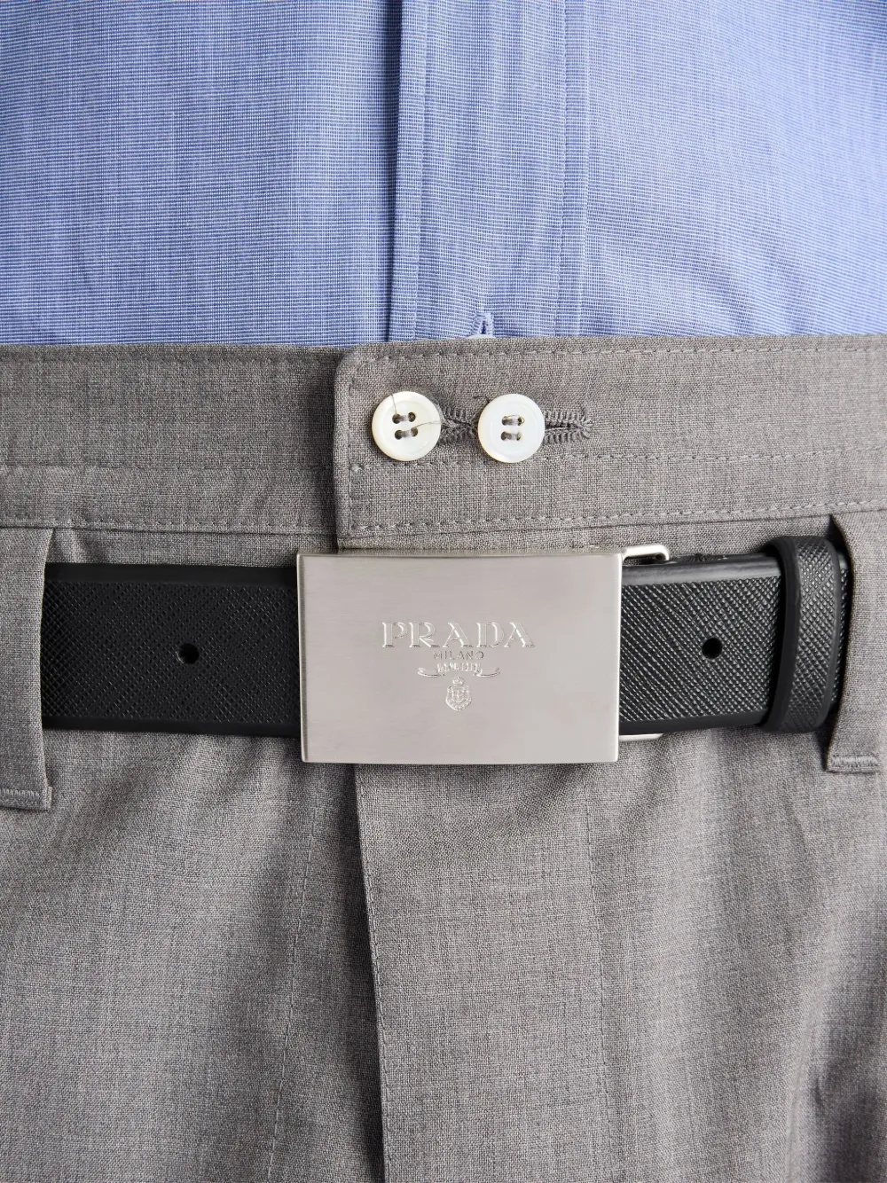 Prada Textured Leather Belt