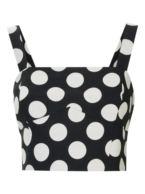 Caractère polka-dot printed top