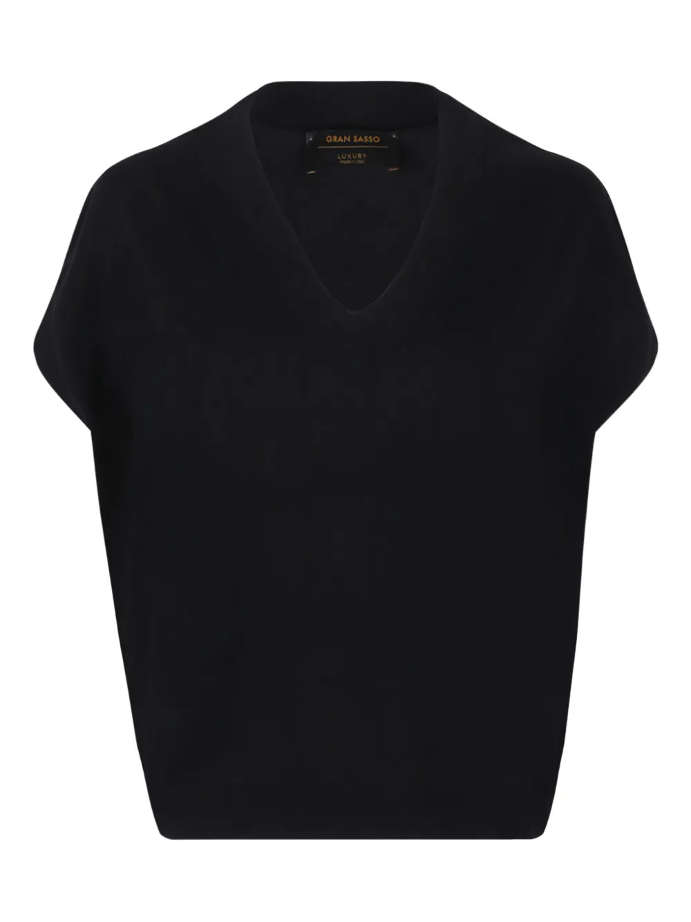 Gran Sasso playera con cuello en V | negro | Image 1