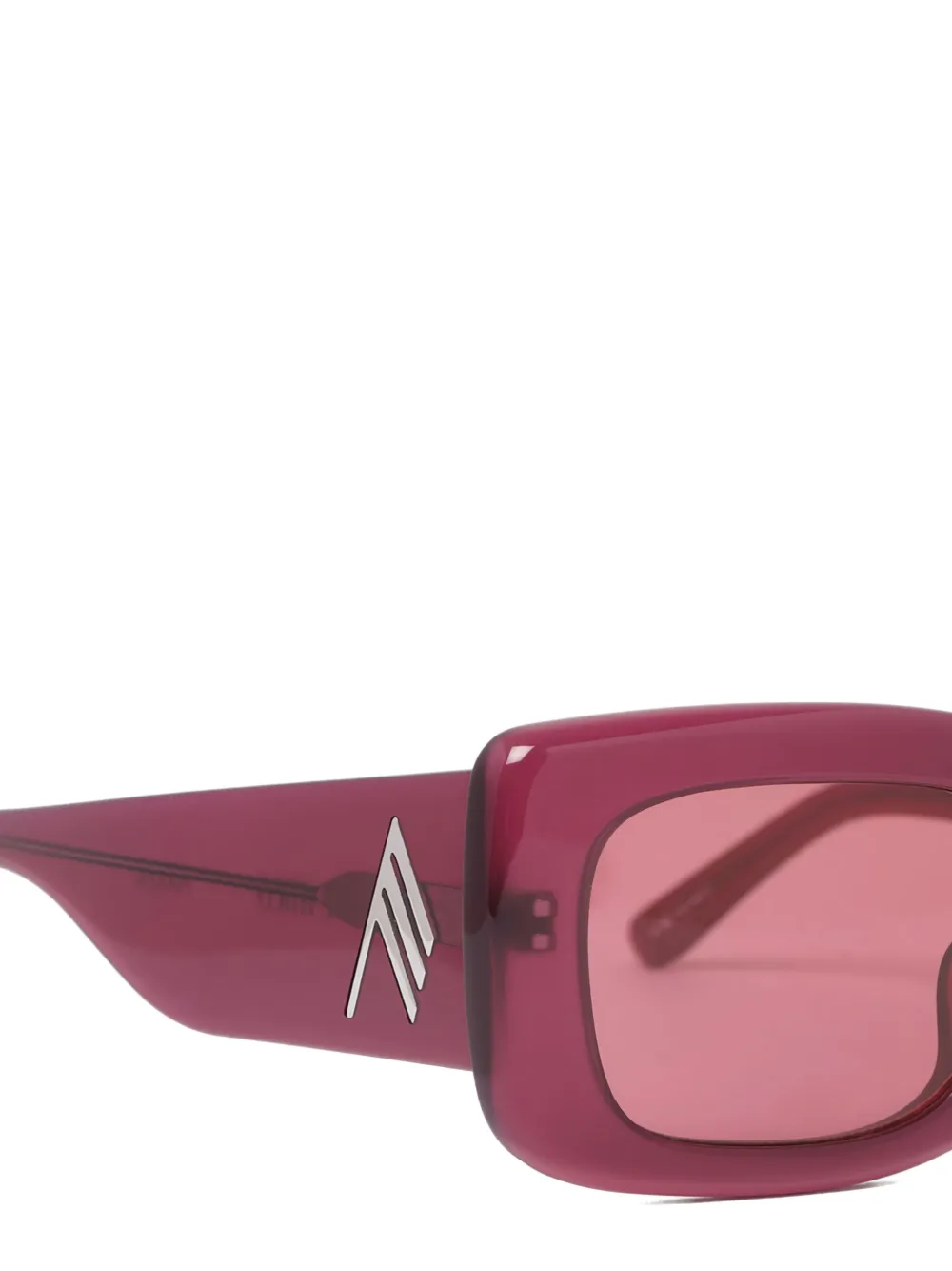 The Attico Zonnebril met vierkant montuur Rood