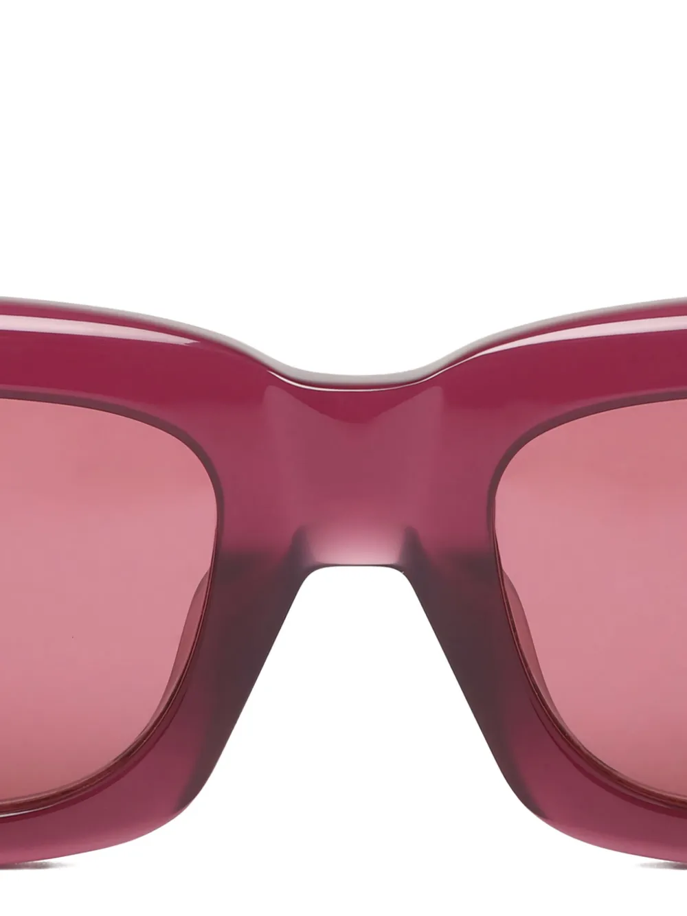 The Attico Zonnebril met vierkant montuur Rood