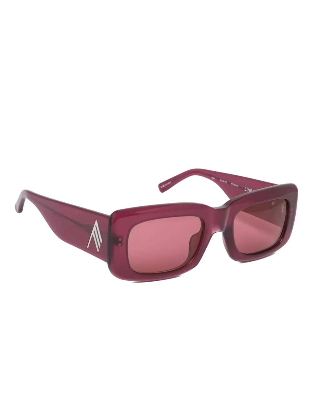 The Attico square-frame sunglasses - Rood