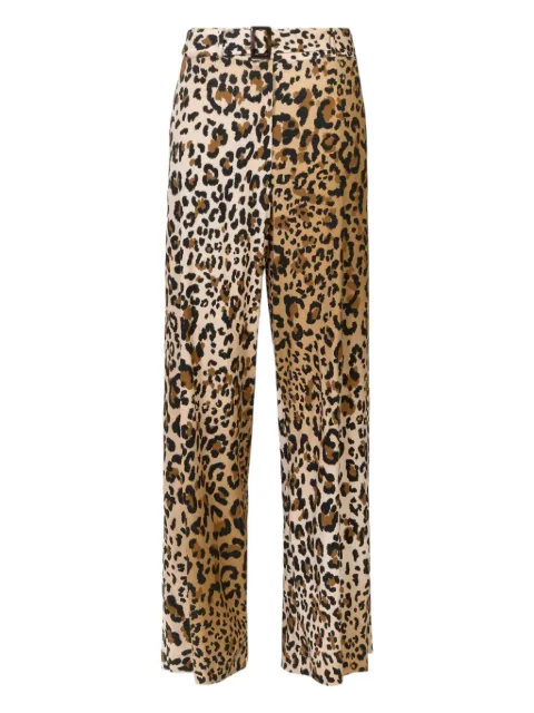 Caractère animal-print straight-leg trousers
