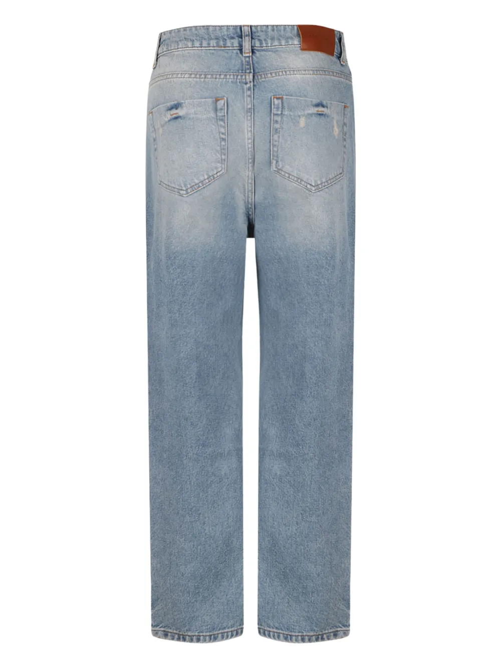 Caractère logo-patch jeans - Blauw
