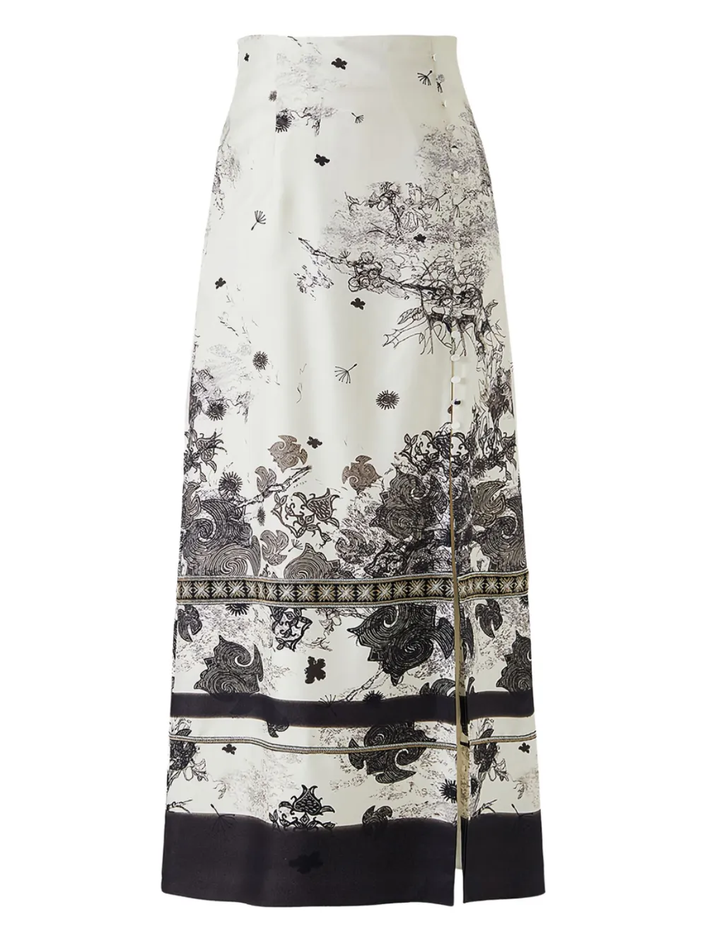 graphic-print skirt