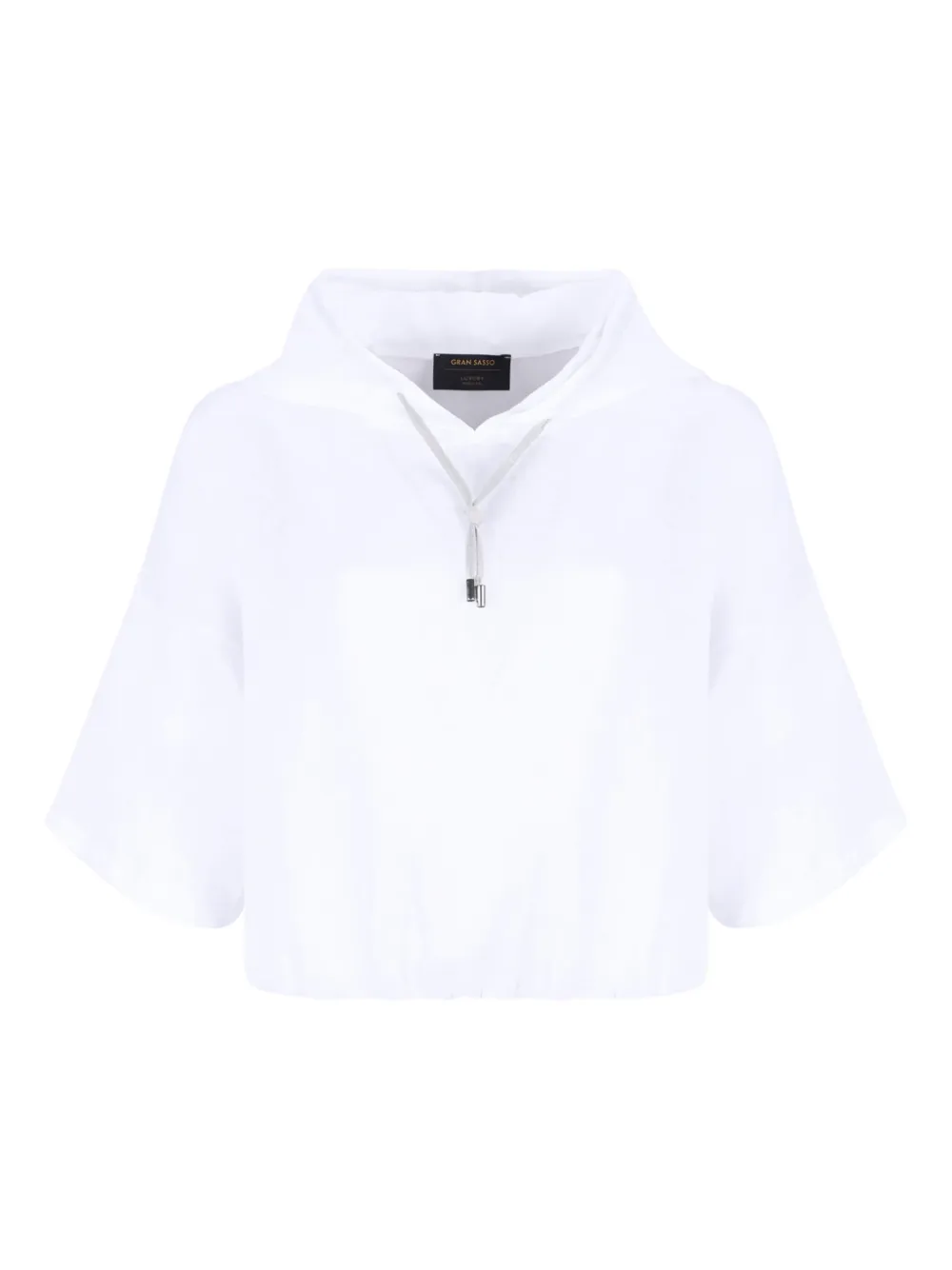 Gran Sasso cropped hoodie | White | Image 1