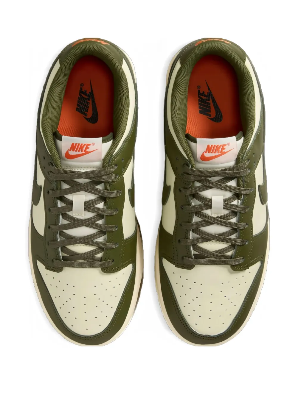 Nike leather panelled low trainers Neutrals