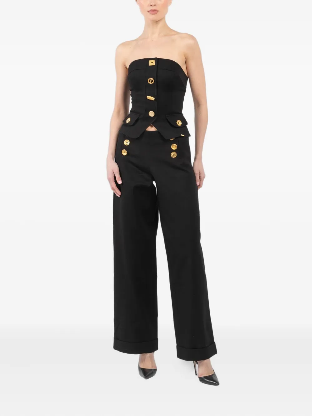 Françoise buttoned strapless top | Blouses | Image 2