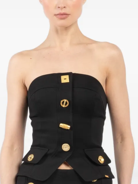 Françoise buttoned strapless top