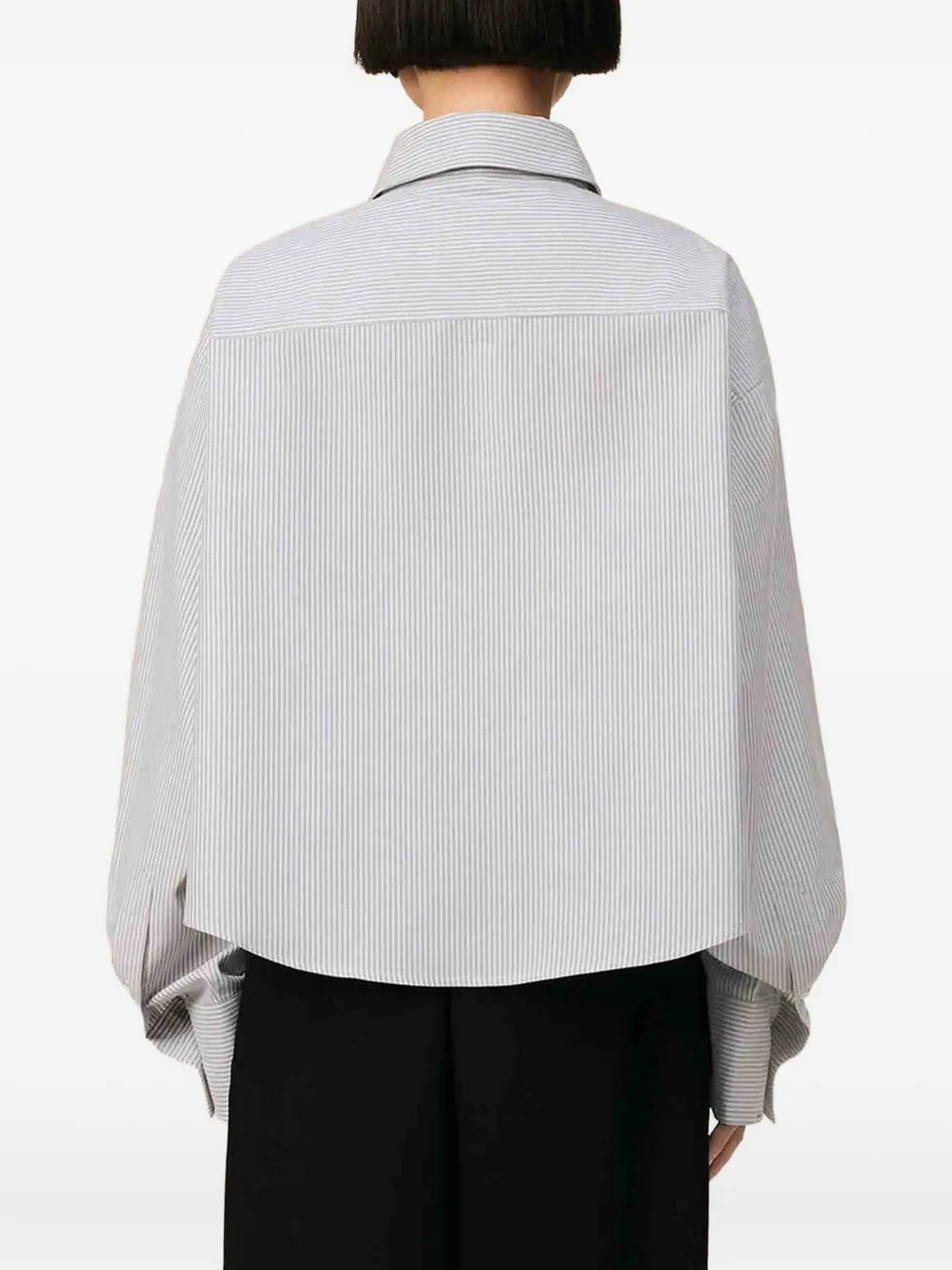 AMI Paris Cropped blouse Blauw