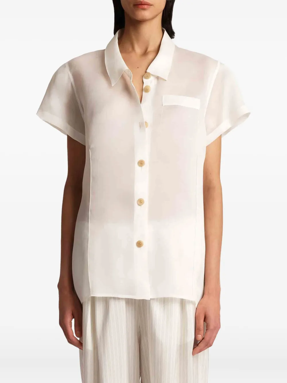 KHAITE Keefe blouse Beige