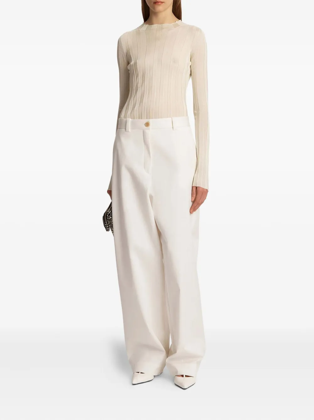 KHAITE Gari broek - Beige