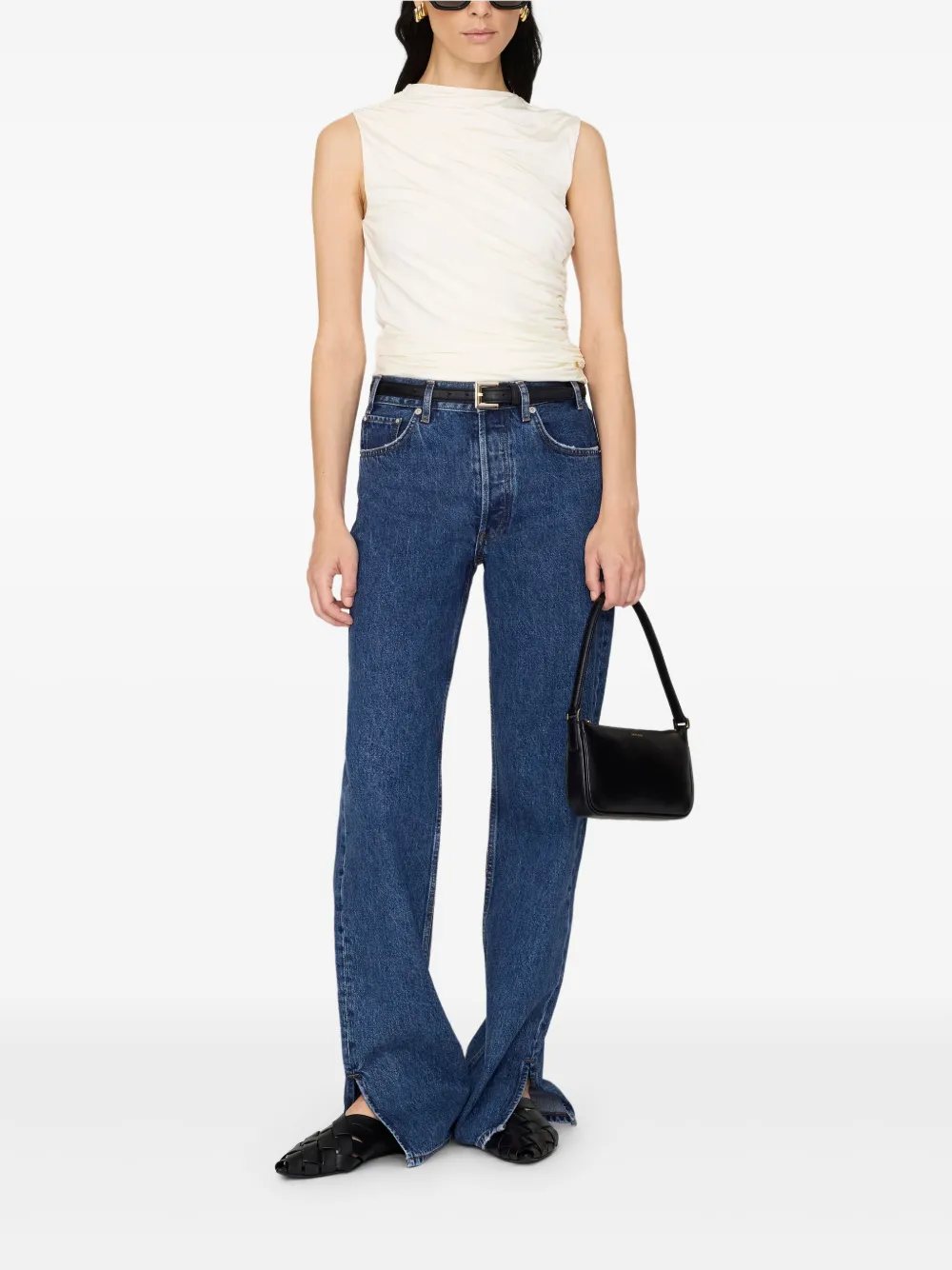 Lucia draped cowl-neck top