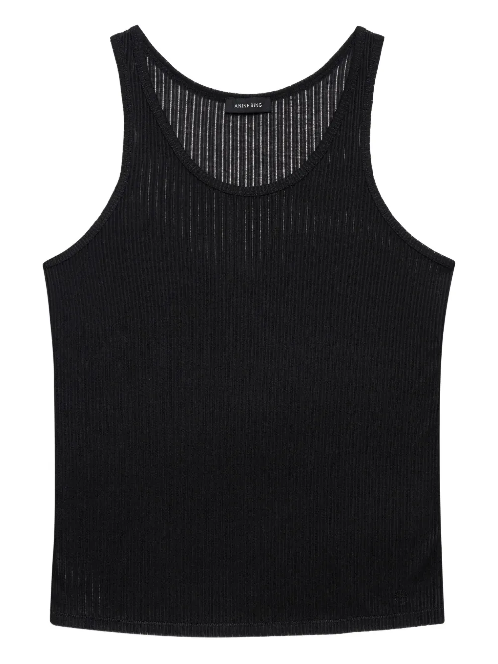 ANINE BING Eugene geribbelde tanktop Zwart