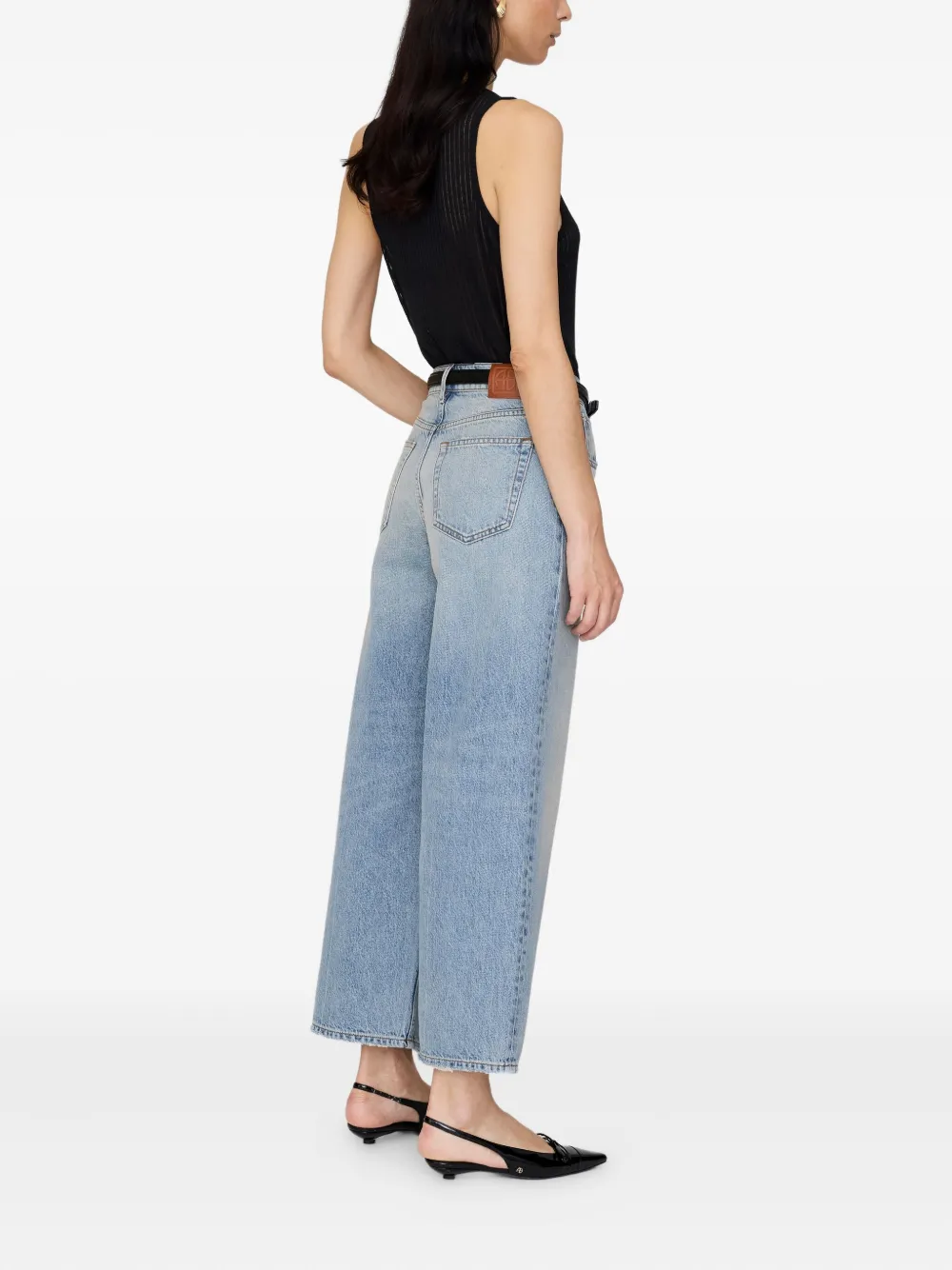ANINE BING Eugene geribbelde tanktop Zwart