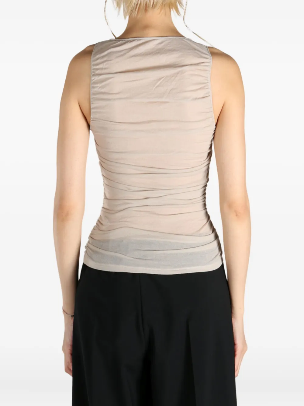 Paloma Wool Top met ruches Beige