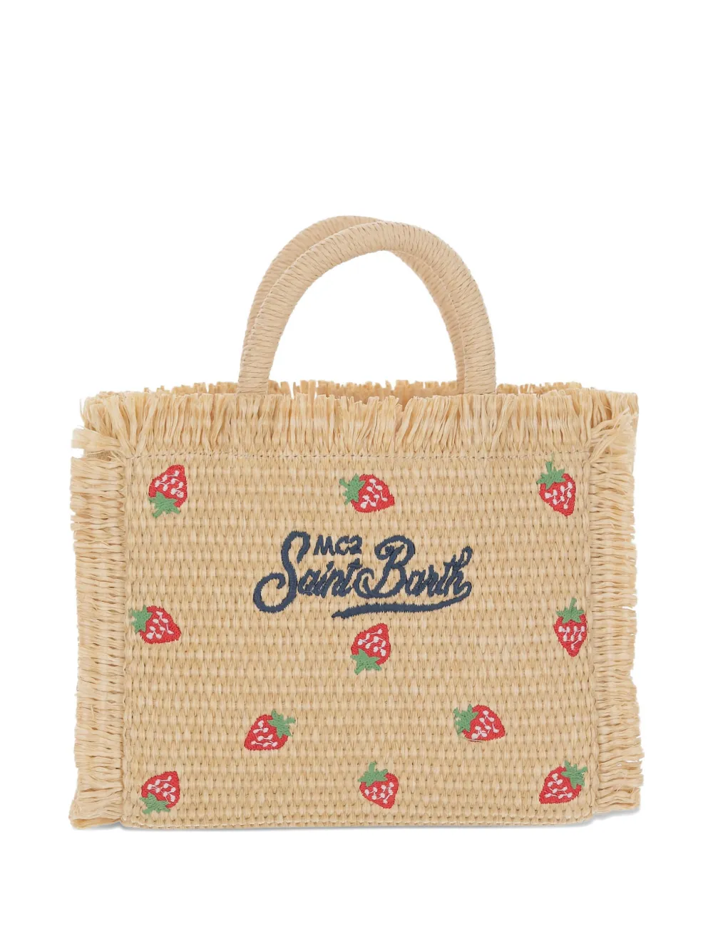 MC2 Saint Barth Shopper met geborduurd logo Beige